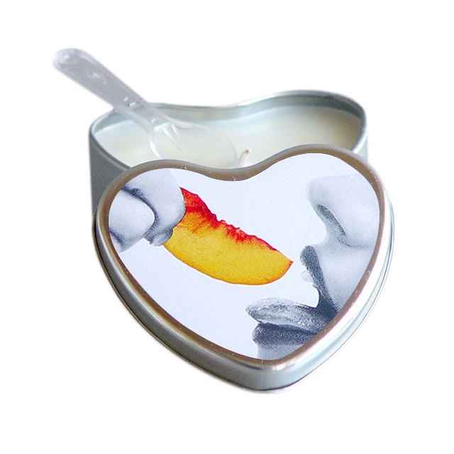 EB Massage Candle Edible Peach 4oz Heart