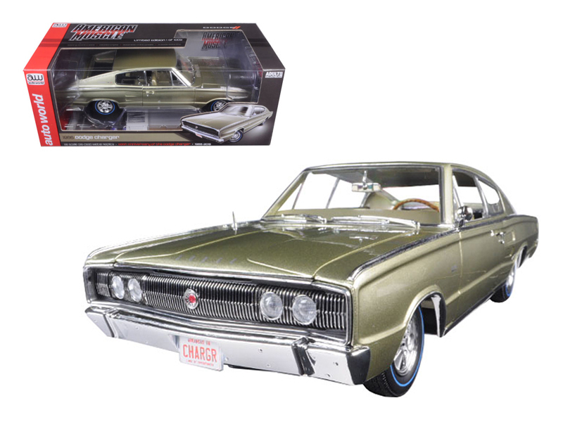AUTOWORLD AMM1067 50th ANNIVERSARY 1966 66 DODGE CHARGER 426 HEMI 1//18 GOLD