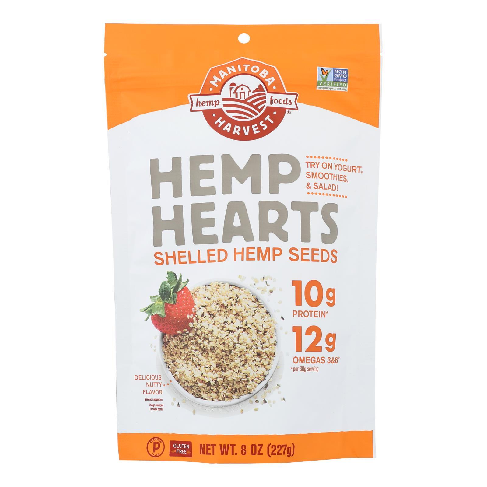 Manitoba Harvest Shelled Hemp Hearts Hemp Seed – Case of 8 – 8 oz