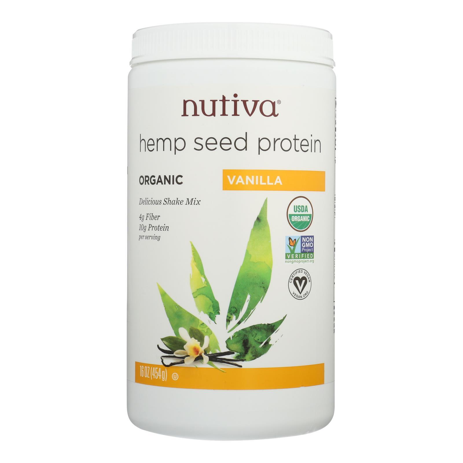 Nutiva Organic Hemp Shake Vanilla – 16 oz