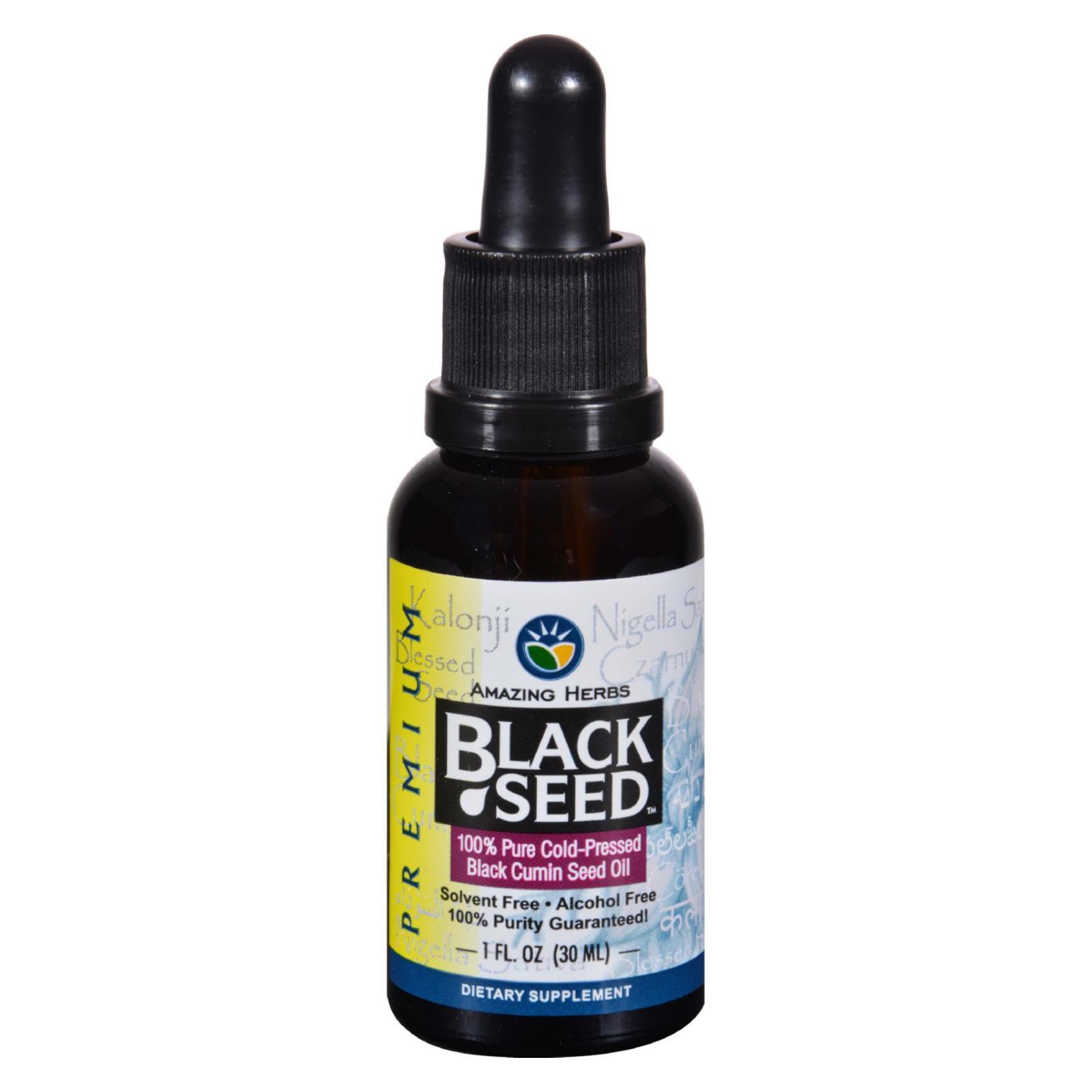 Amazing Herbs Black Seed Oil Cold Pressed Premium 1 fl oz NutraLast Health and Beauty Amazing Herbs Black Seed Oil Cold Pressed Premium 1 fl oz NutraLast Health and Beauty