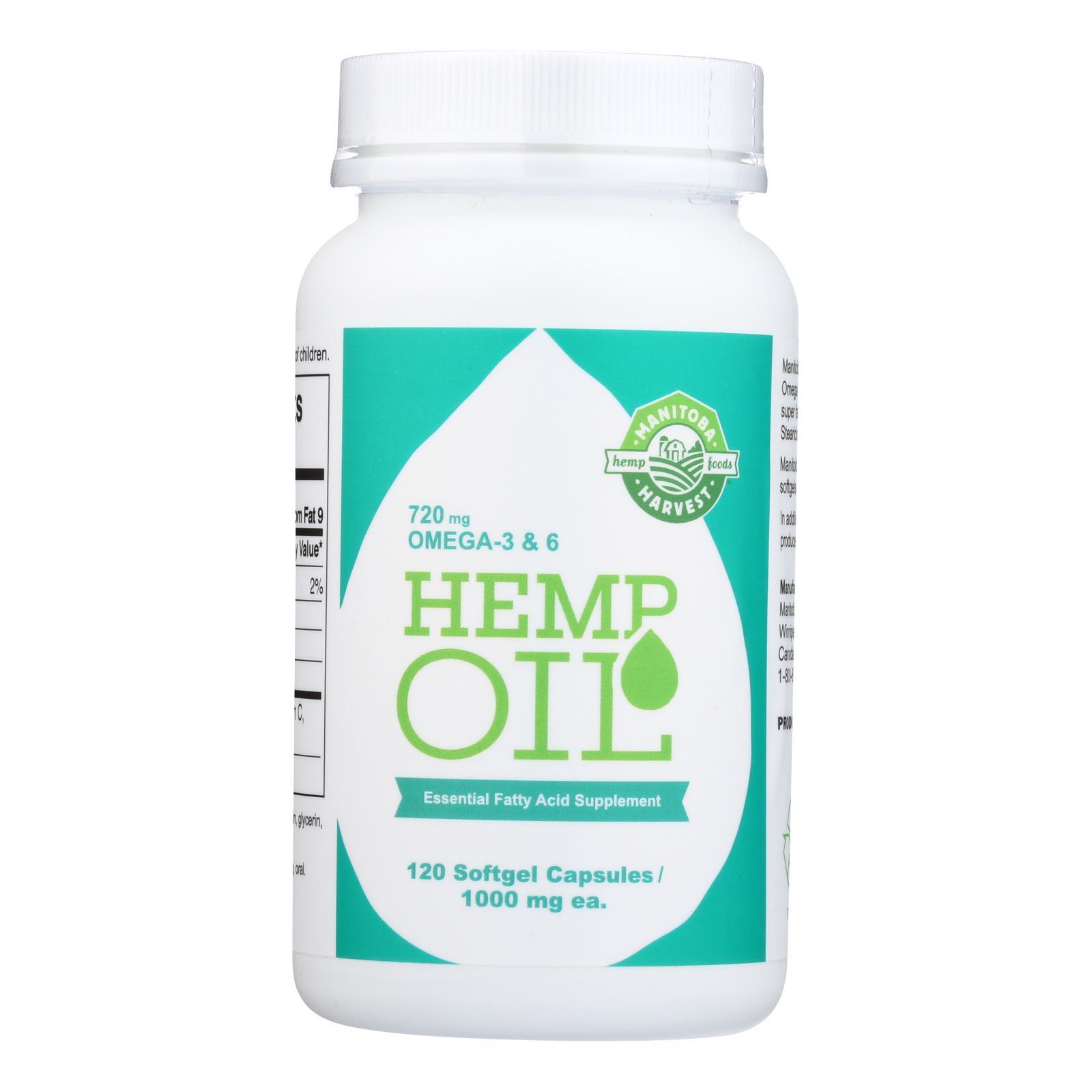 Manitoba Harvest Hemp Oil – 1000Iu – 120 SGEL