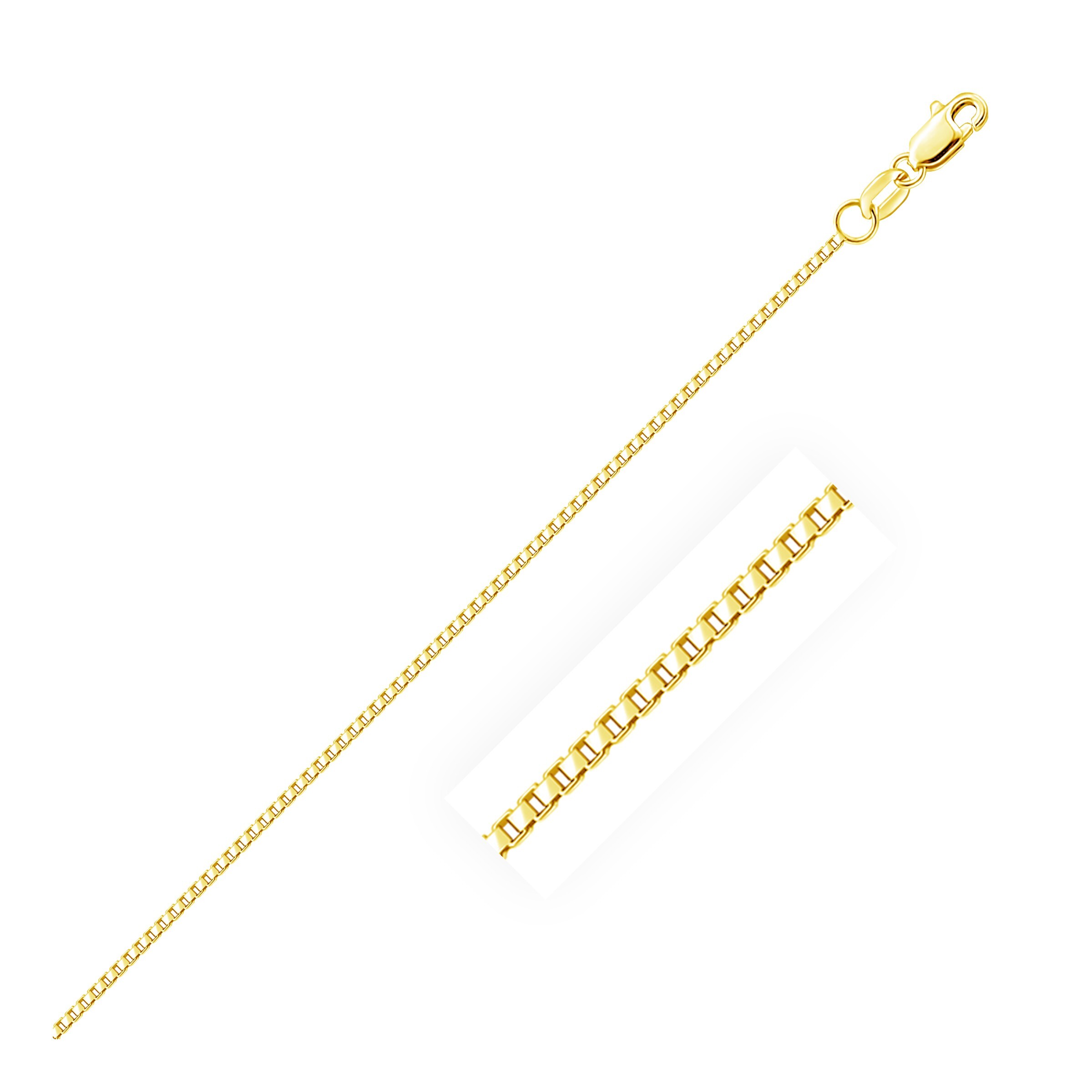 10K Solid Yellow Gold Mariner Link Chain 1.2mm 16/" 18/" 20/" 24/"