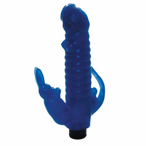 Ribbed Bunny: Vib W/Anal Tickler (Blue)