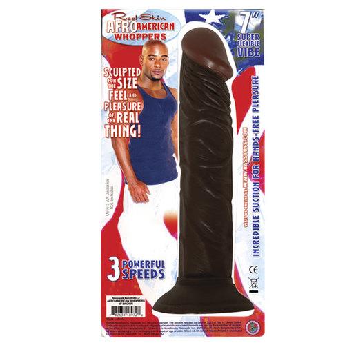 Afro Amer Whopper 7in. Vibrating Dong