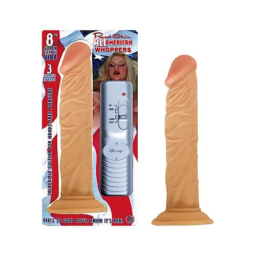 All Amer Whopper 8in. Vibrating Dong