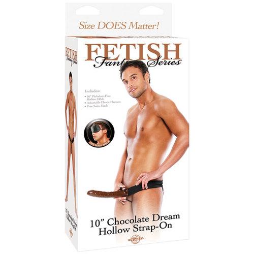 FF Chocolate Dream Hollow Strap-On 10in