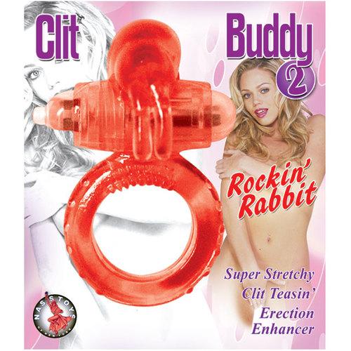 Clit Buddy 2 Vibrating Cockring (Red)