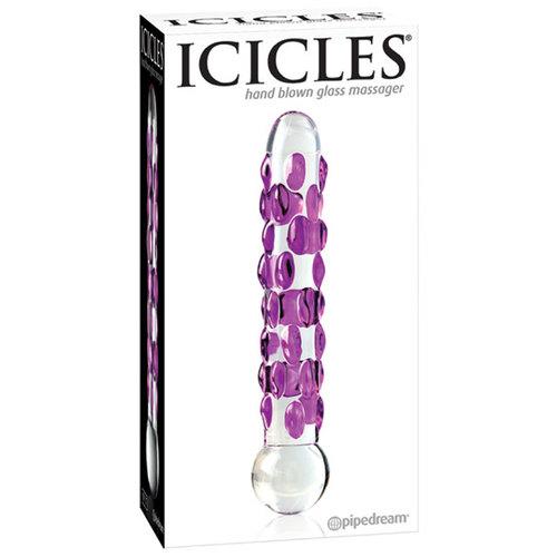 Icicles No. 7- Glass Wand (Clear/Purple)
