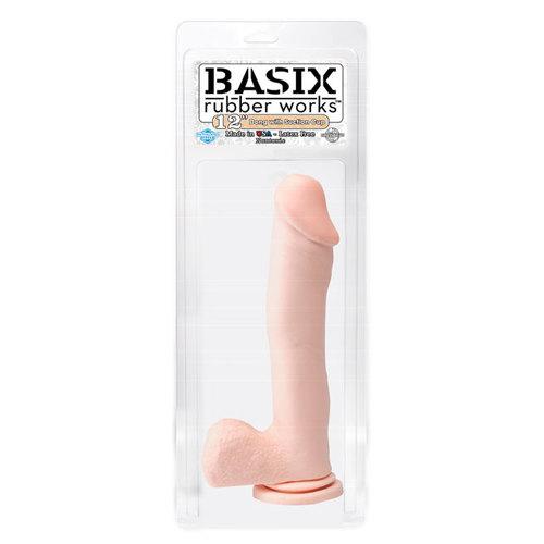 Basix 12in. Dong w/Suction Cup Flesh