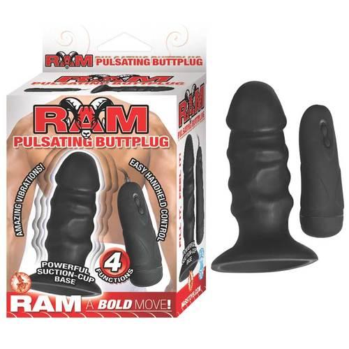 Ram Pulsating Buttplug 4 Function (Blk)