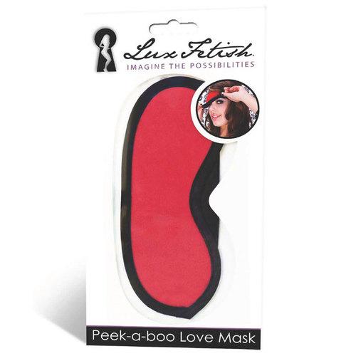Lux Fetish Peek-A-Boo Love Mask Red