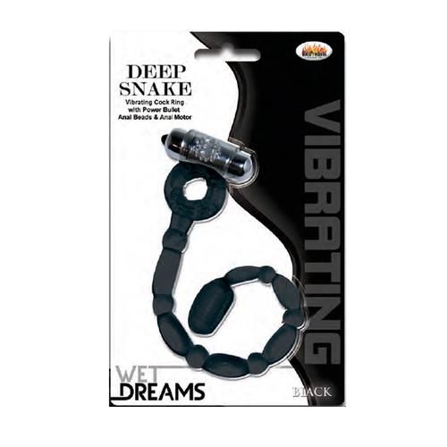 Wet Dreams Deep Snake Cockring Black