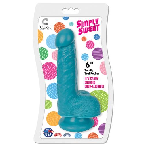 Simply Sweet Totally Pecker 6in Teal