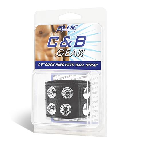 CB Gear 1.5in Cock Ring w/Ball Strap