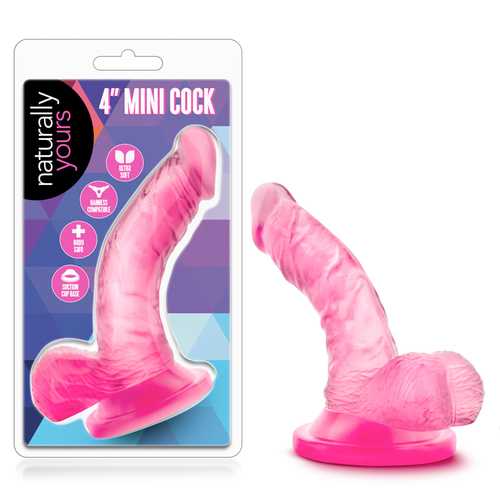Naturally Yours - 4in Mini Cock - Pink