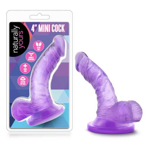 Naturally Yours - 4in Mini Cock - Purple