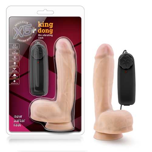 X5 Plus - King Dong 8in Vib Cock Vanilla