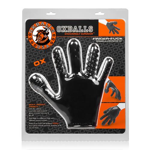 OxBalls Finger Fuck Glove, Black