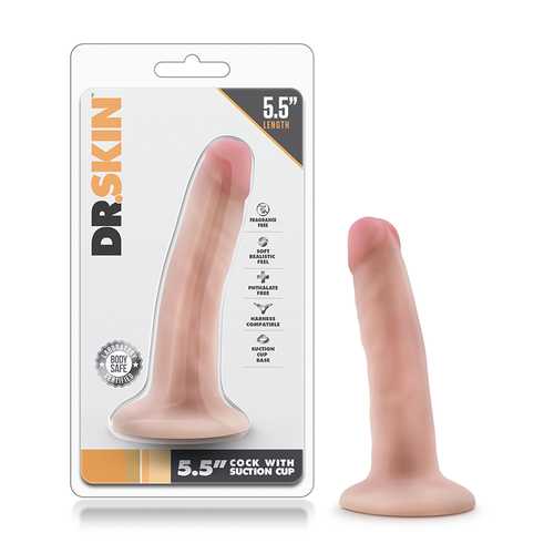 Dr. Skin - 5.5in Cock w/Suc Cup Vanilla
