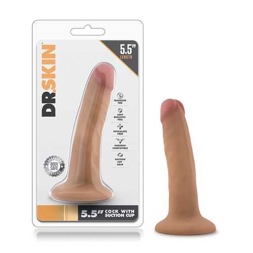 Dr. Skin - 5.5in Cock w/Suc Cup Mocha