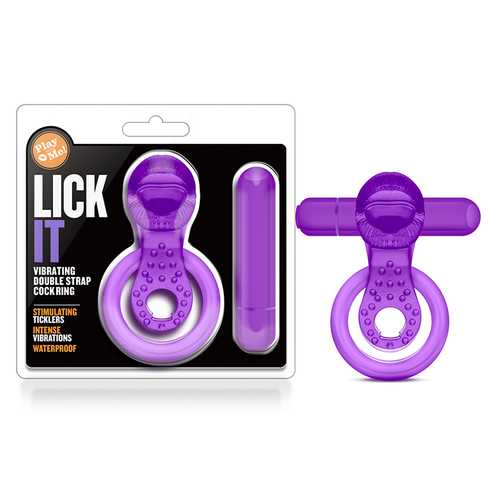 Play With Me - Lick It Vib Dbl Strap Pur