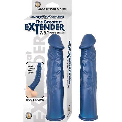 The Great Extender 7.5in Penis Sleeve Bl