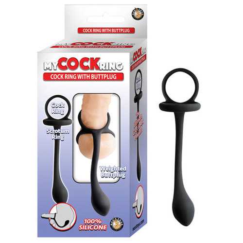 My Cockring Cockring With Buttplug Black