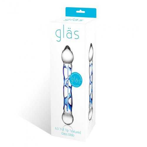 Glas 6.5in Full Tip Textured Glas Dildo