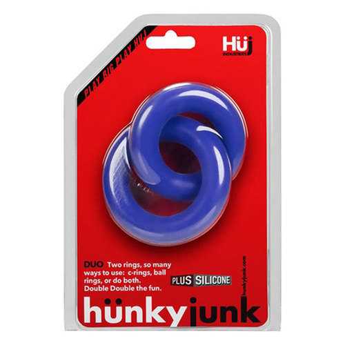 Hunkyjunk DUO linked cock/ball rings cob