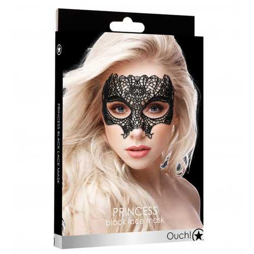 Ouch! Princess Black Lace Mask  - Black