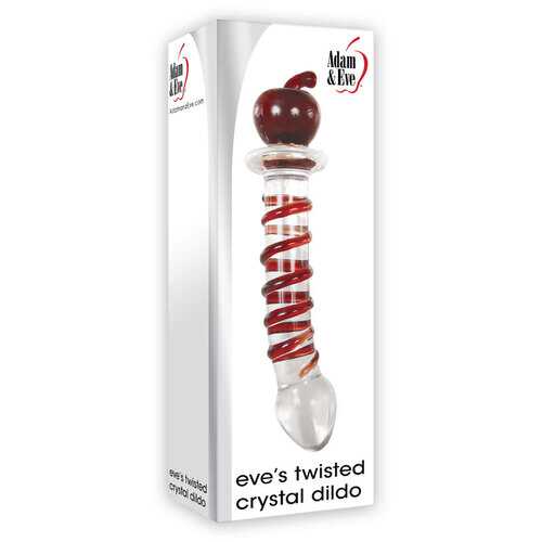 A&E Eve's Twisted Crystal Glass Dildo Re