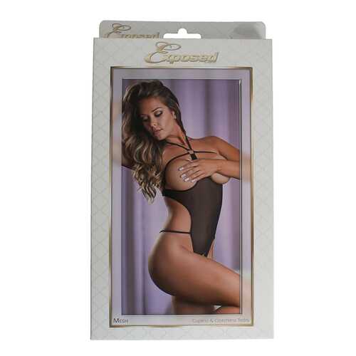 MS Mesh Cupless & Crotchless Teddy BK LX