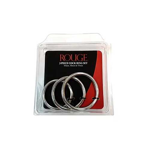  Stainless 3 Piece Cock Ring Set