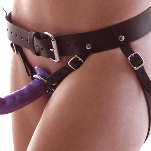KL Low-Rise Leather Strap-on Harness