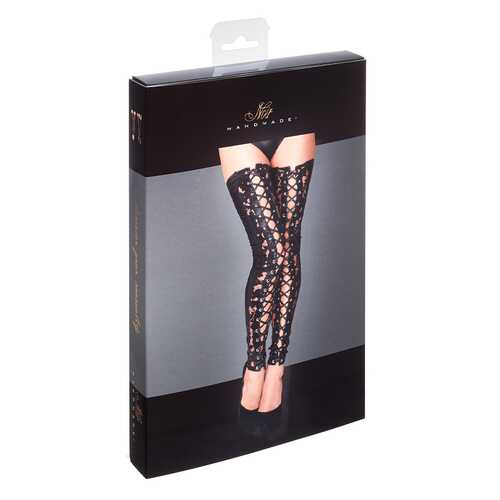 Noir  Lace and powerwetlook stockings M
