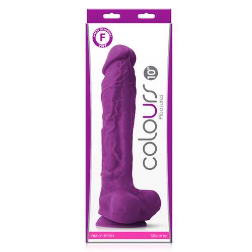 Colours Pleasures 10in Dildo Purple
