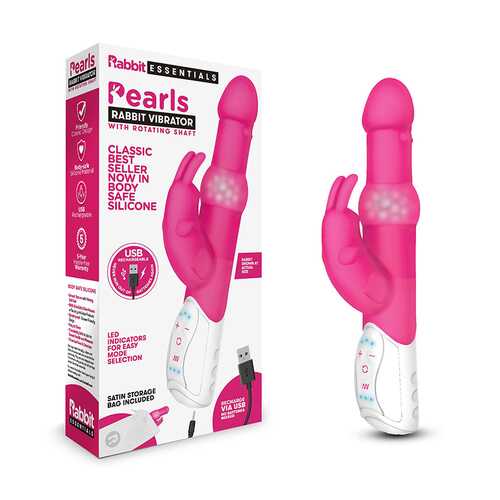 Pearls Rabbit Vibrator Hot Pink