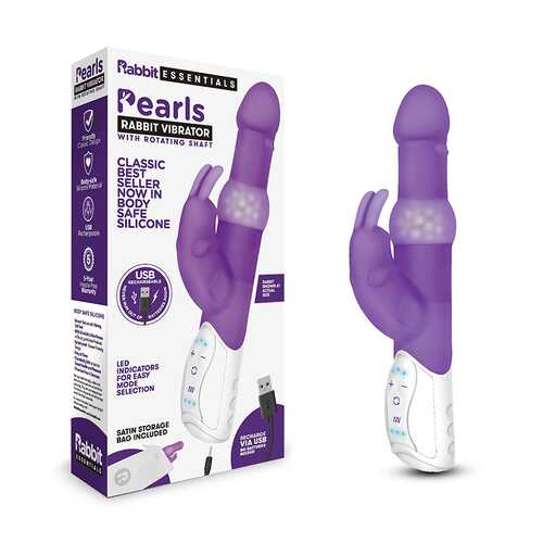Pearls Rabbit Vibrator Purple