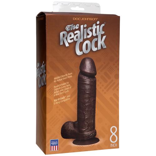 Realistic Cock - 8in Black