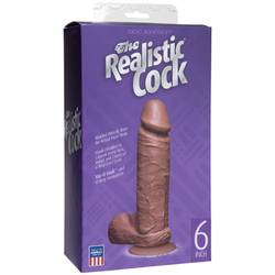Realistic Cock - 6in Brown