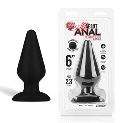 Hustler All About Anal Butt Plug 6in Blk