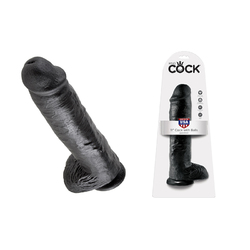 King Cock - 11in Cock W/ Balls Black