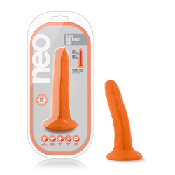 Neo - 5.5in Dual Density Cock Neon Orng