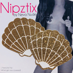 Neva Nude Pasty Shells Glitter Gold
