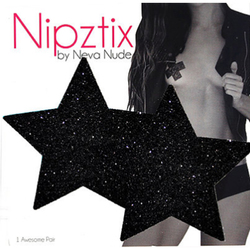 Neva Nude Pasty Star Glitter Black