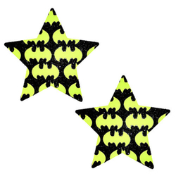 Neva Nude Pasty Star Bat Signal Glit Bk