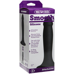 Vac-U-Lock Smooth Silicone Black