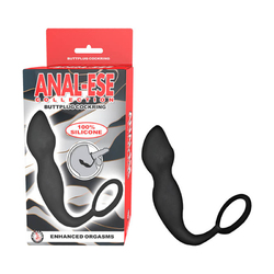 Anal-Ese Collection Buttplug Cockring Bk