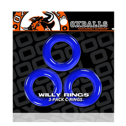 Oxballs Willy Rings 3-Pack Cockrings Blu
